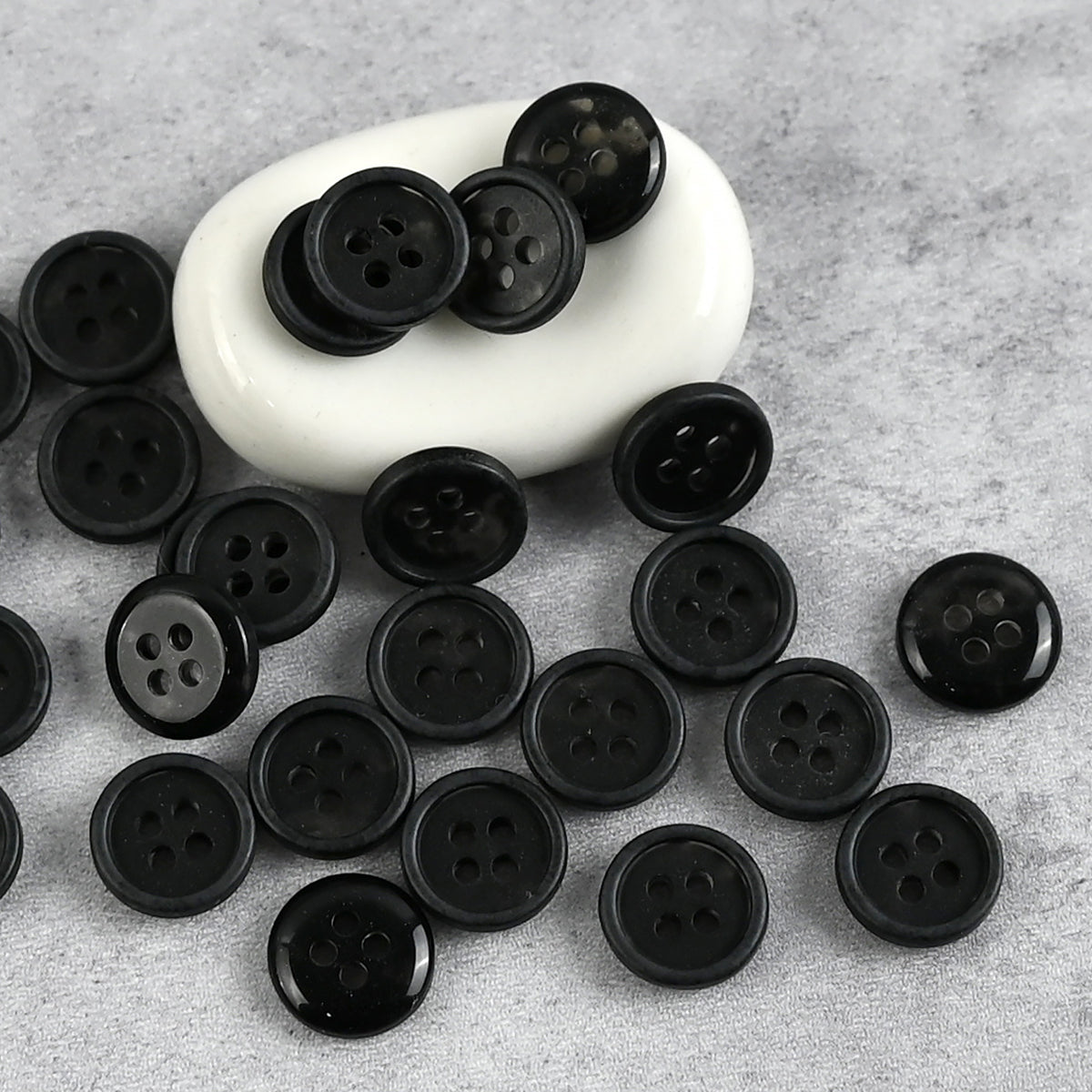 Bunli - DIY 10 Pack Translucent Glitter Four-Hole Button