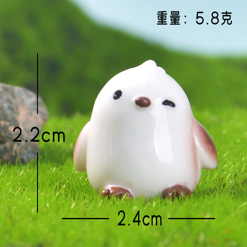跨境微景观创意可爱山雀萌粒桌面装饰小摆件办公室树脂工艺品配件