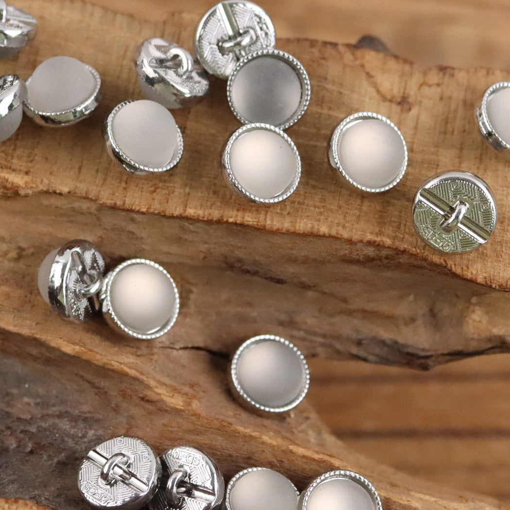 Bunli - DIY 10 Pack Soft Color Round Rimmed Button