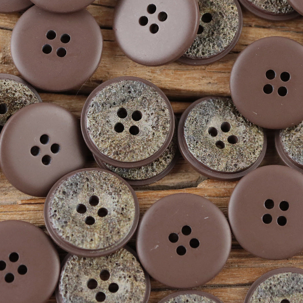 Bunli - DIY 10 Pack Textured Round Button