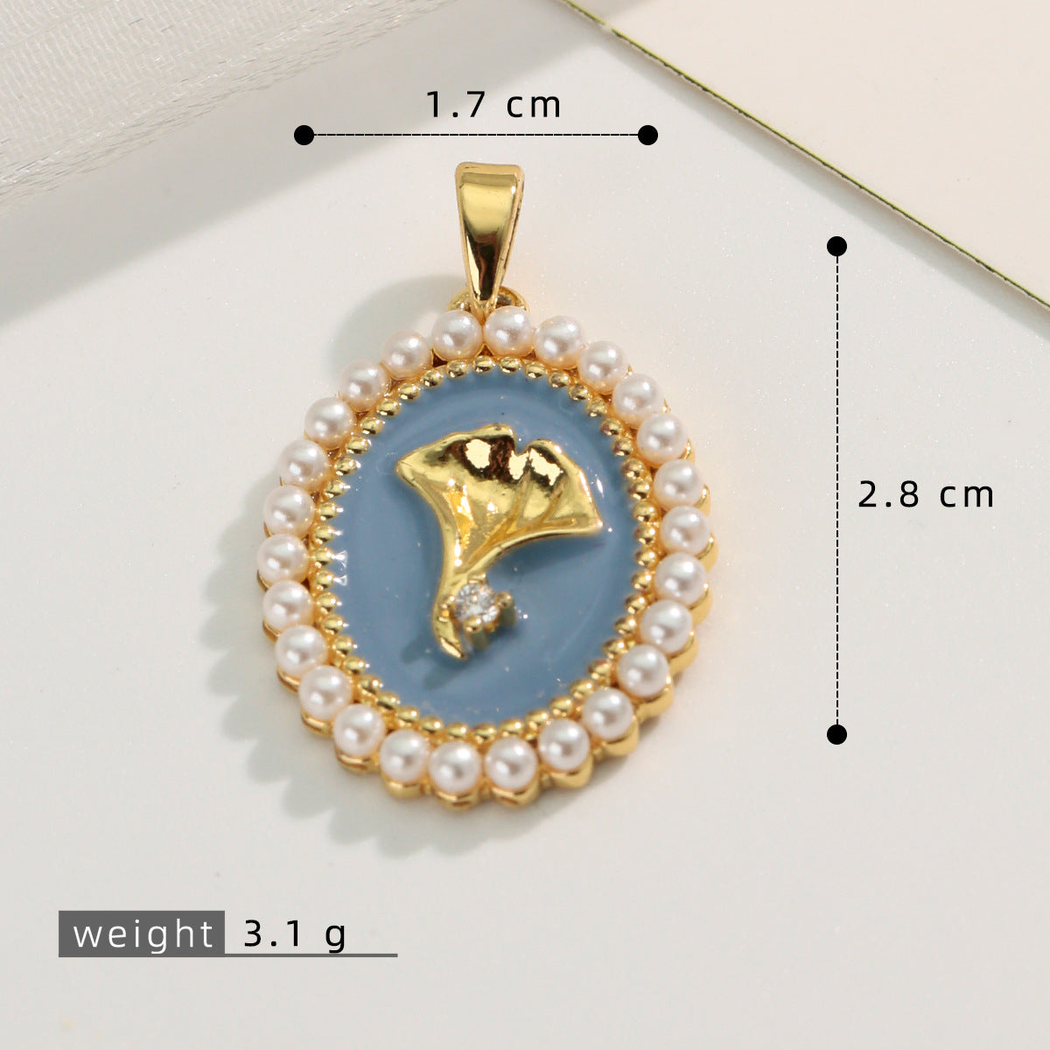 Elvane - Beaded-Accent Floral Medallion Pendant Only