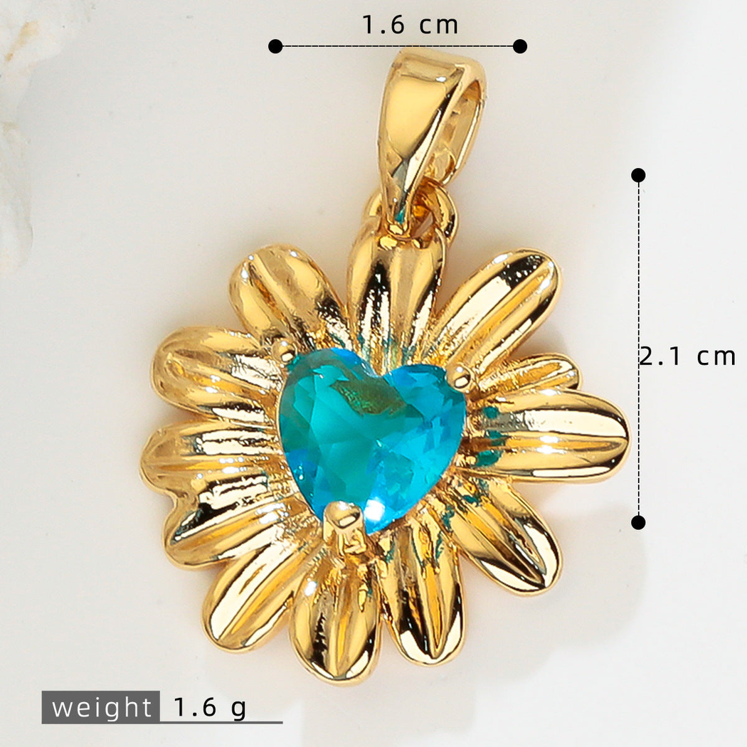 Elvane - Heart-Center Daisy Pendant Only