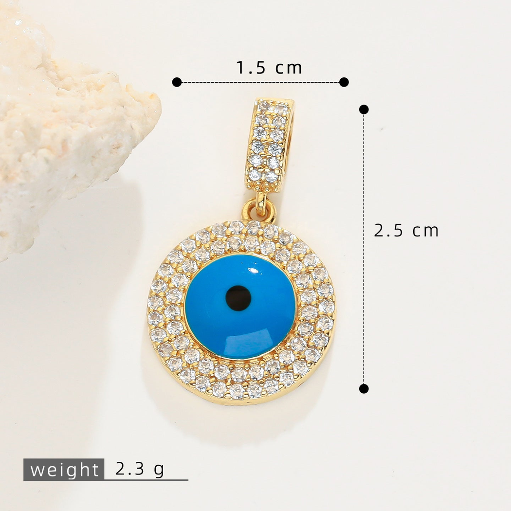 Elvane - Round Evil Eye Pendant Only