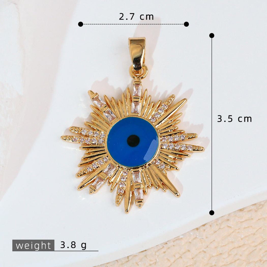 Elvane - Sunburst Evil Eye Pendant Only