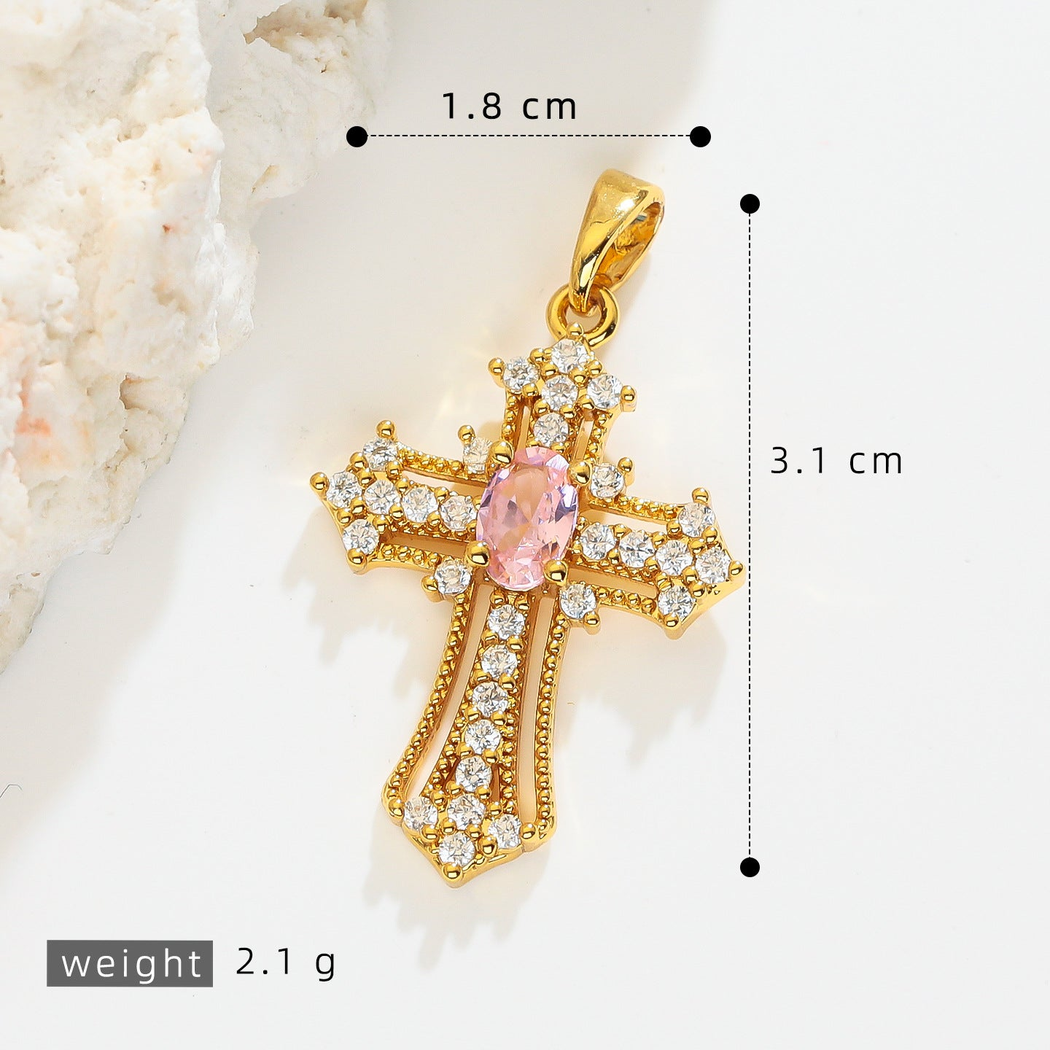 Elvane - Flared Cross-Shaped Pendant Only