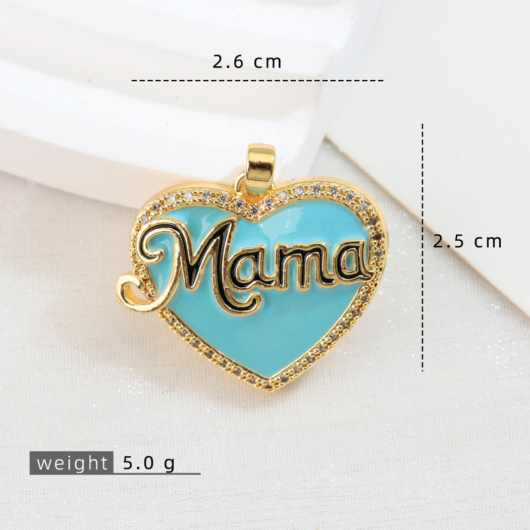 Elvane - Mama Heart-Shaped Pendant Only