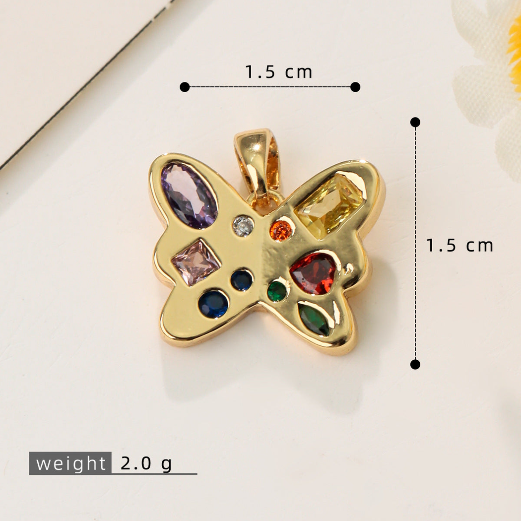 Elvane - Color-Accent Butterfly-Shaped Pendant Only