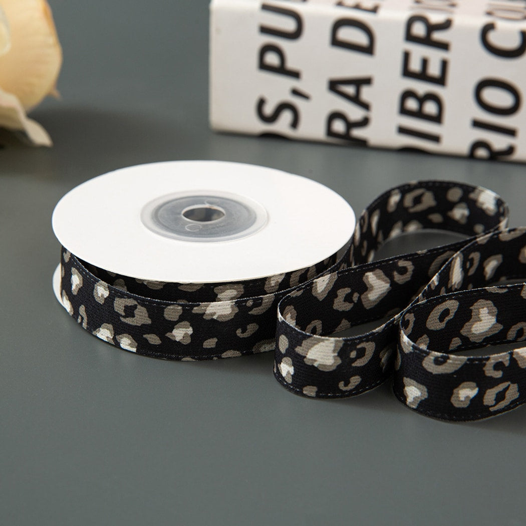 Rivora - DIY Leopard Print Polyester Ribbon