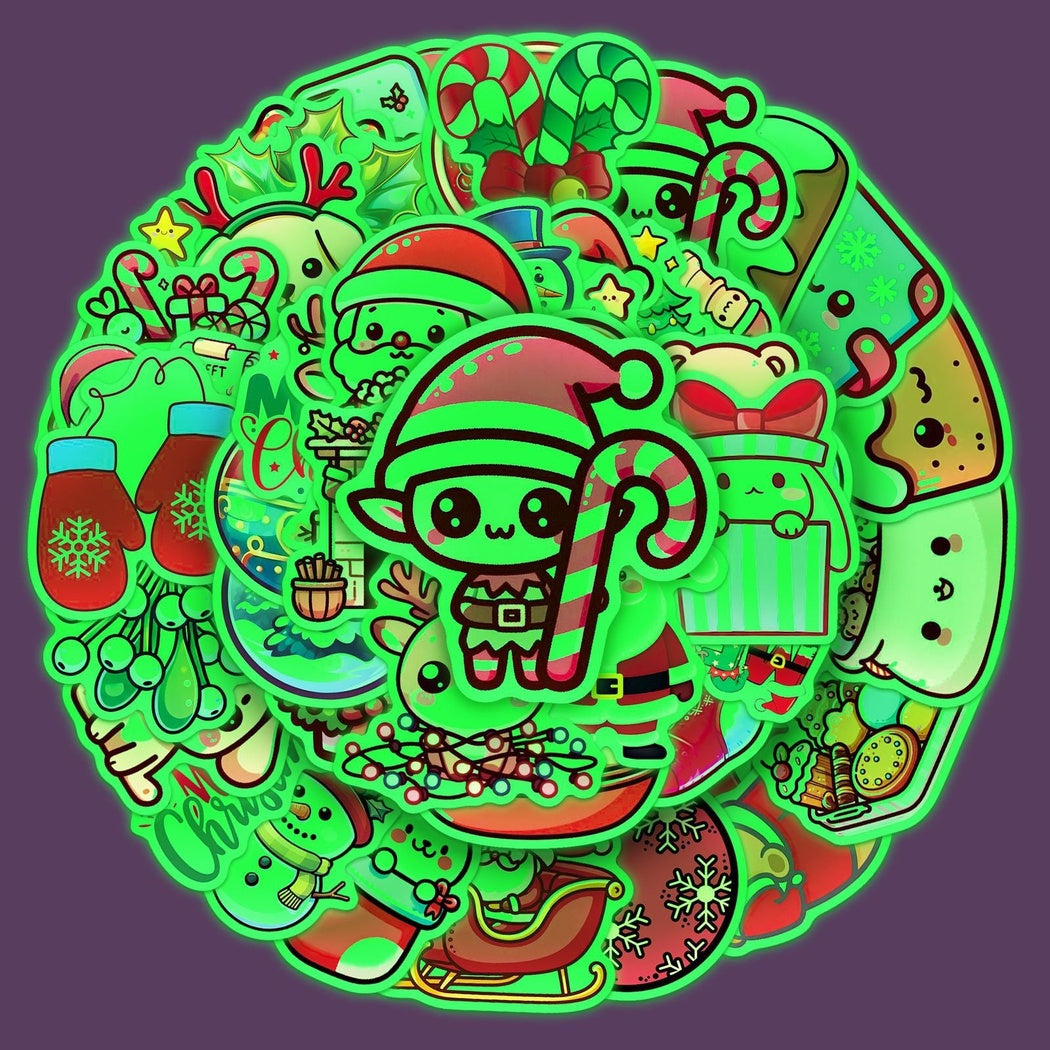 Lunira - Christmas Green 52-Piece Sticker Pack