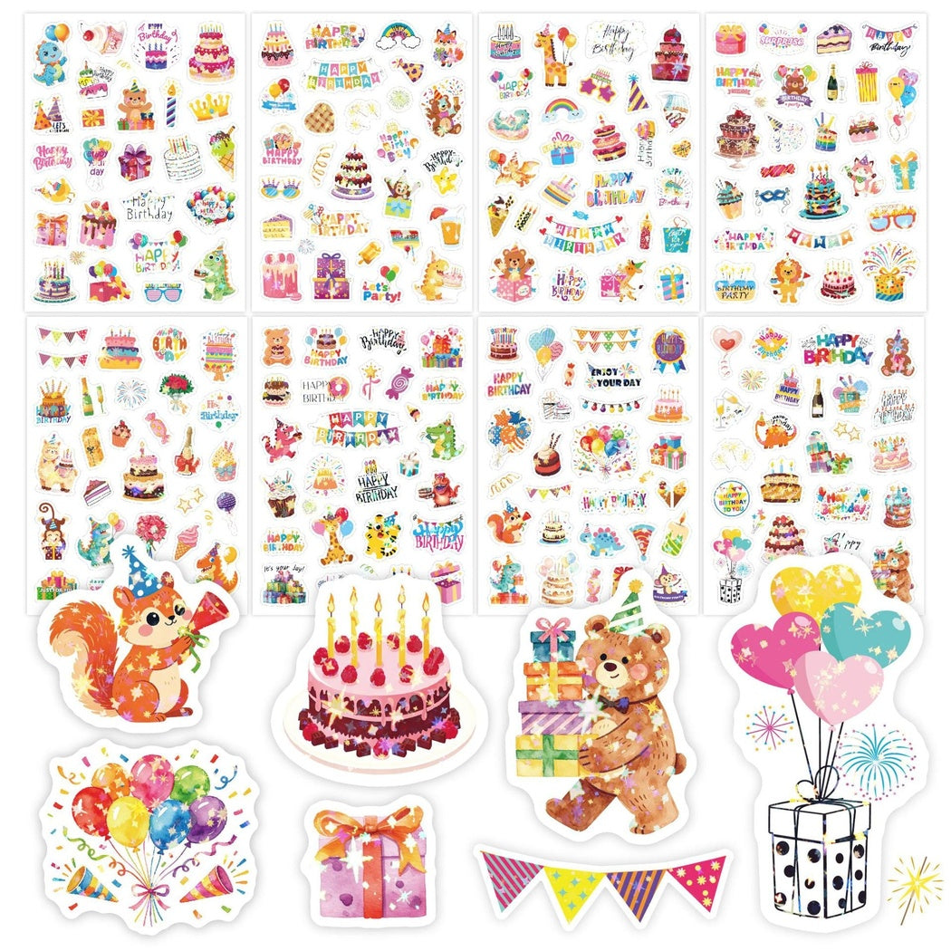 Lunira - Birthday Cartoon 216-Piece Sticker Pack