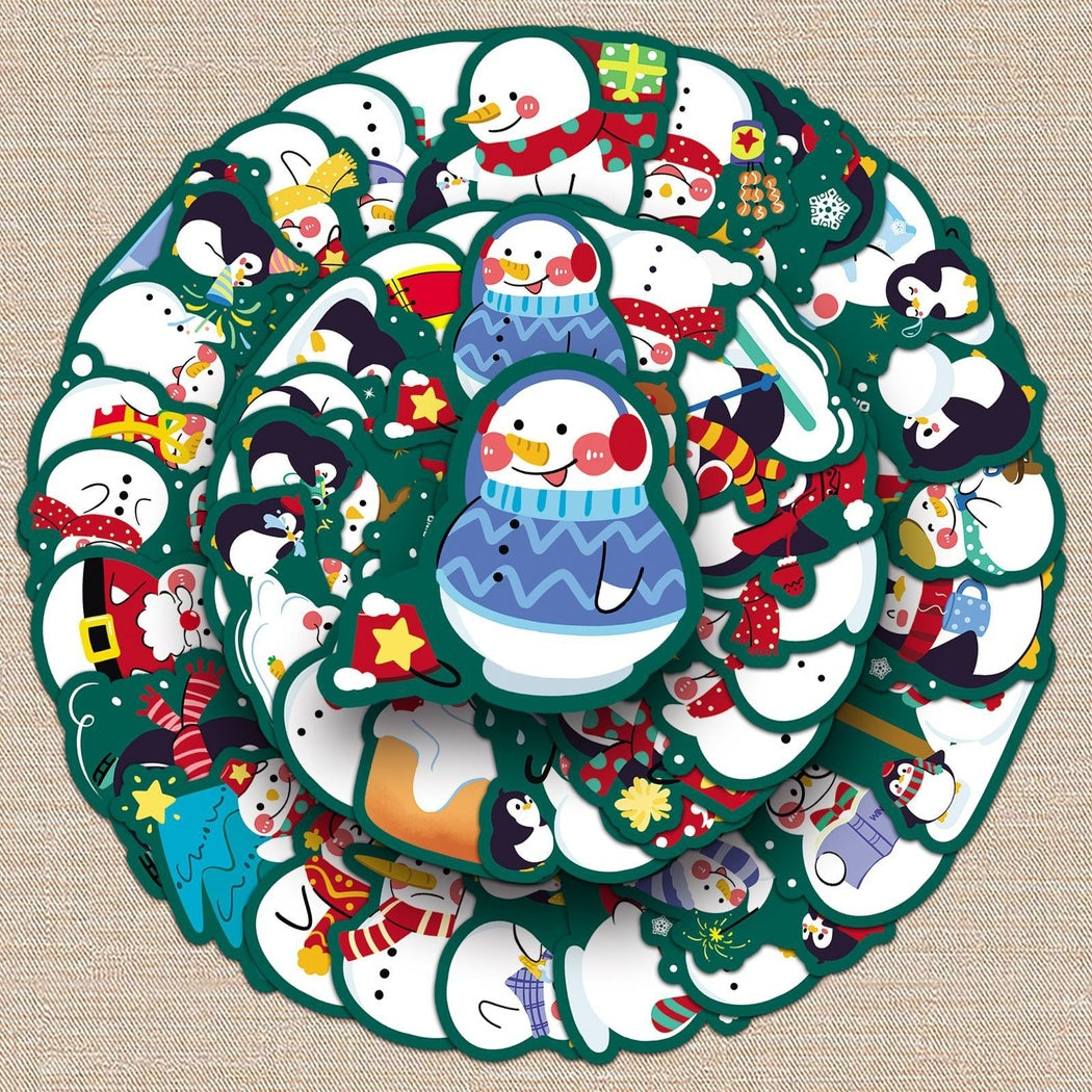 Lunira - Christmas Snowman 50-Piece Sticker Pack