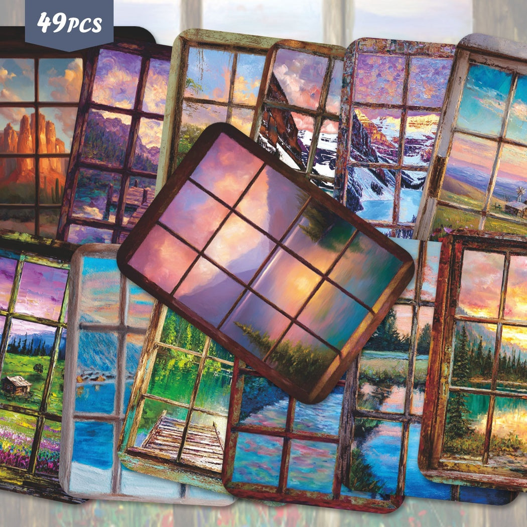 Lunira - Landscape Postage Stamp 49-Piece Sticker Pack