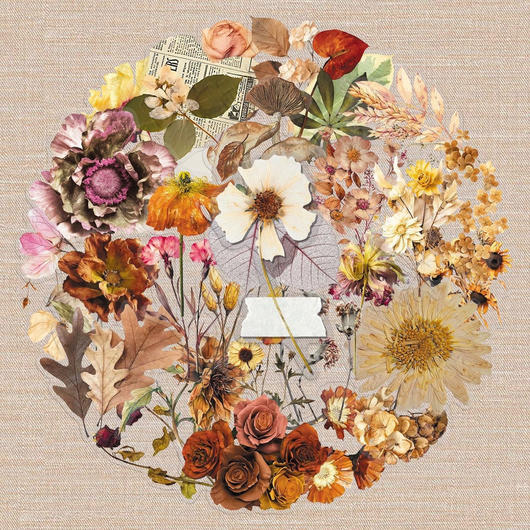 Lunira - Dried Floral Vintage 50-Piece Sticker Pack