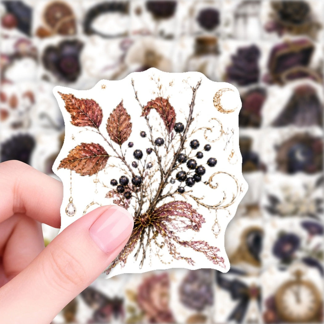 Lunira - Floral Gothic 50-Piece Sticker Pack