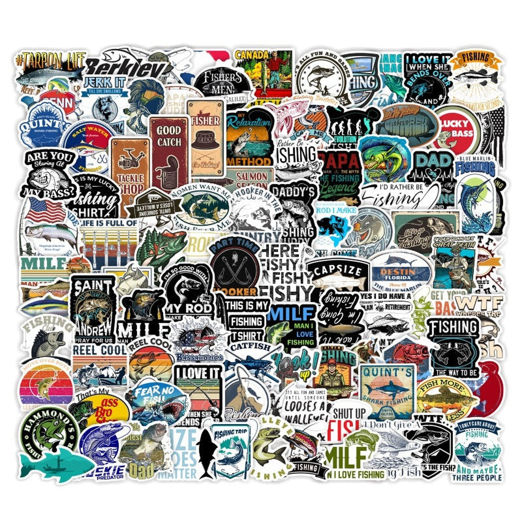 Lunira - Fishing Doodle 100-Piece Sticker Pack