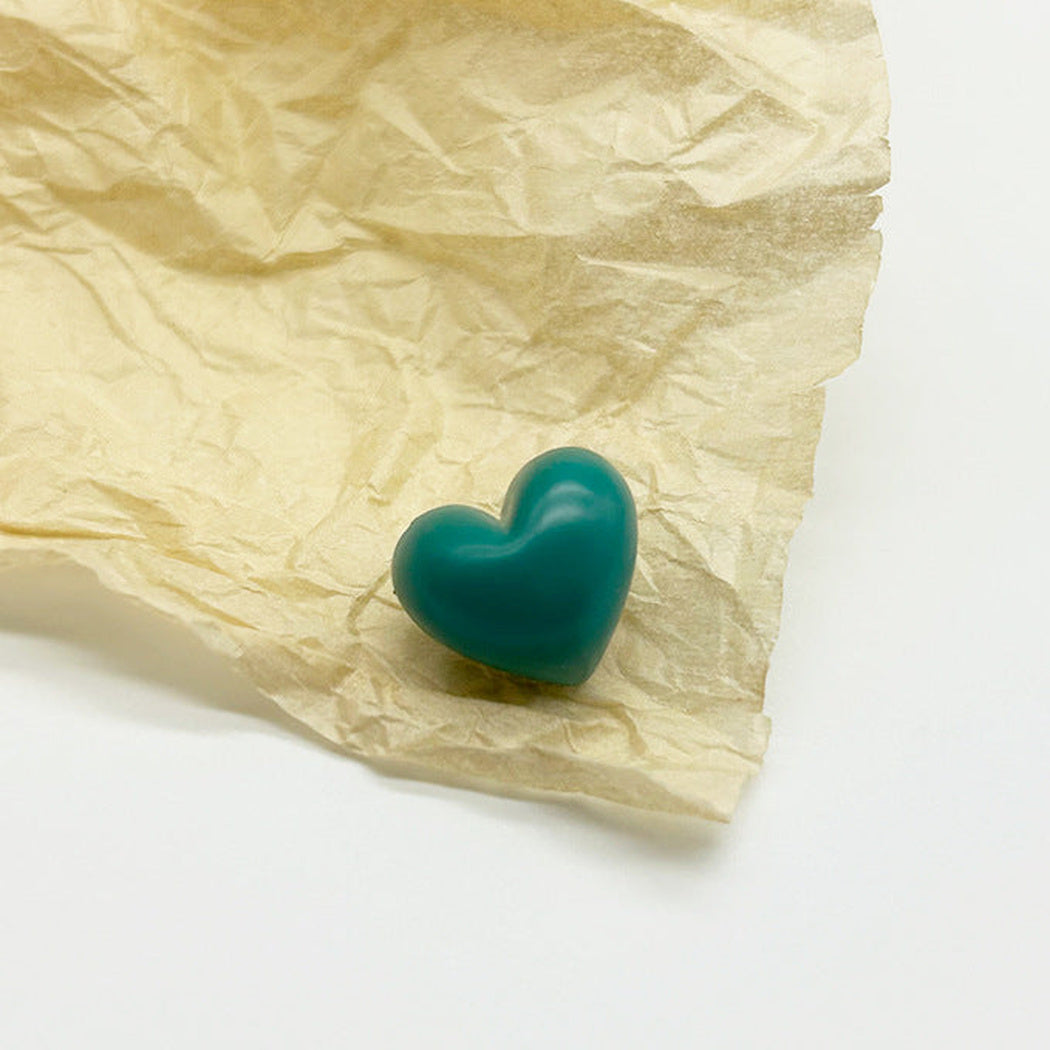 Bunli - DIY 10 Pack Glossy Heart-Shaped Shank Button