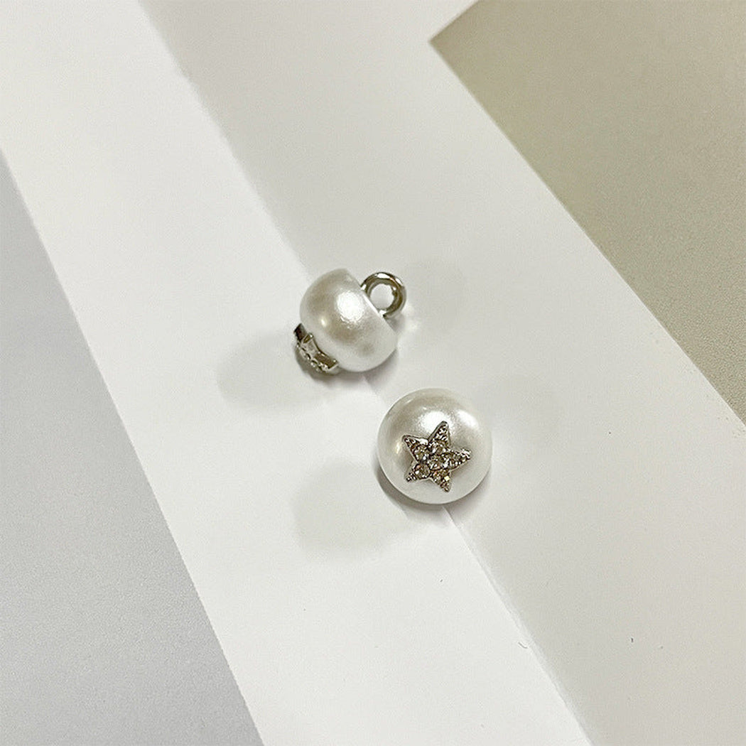Bunli - DIY 10 Pack Star Rhinestone Round Button