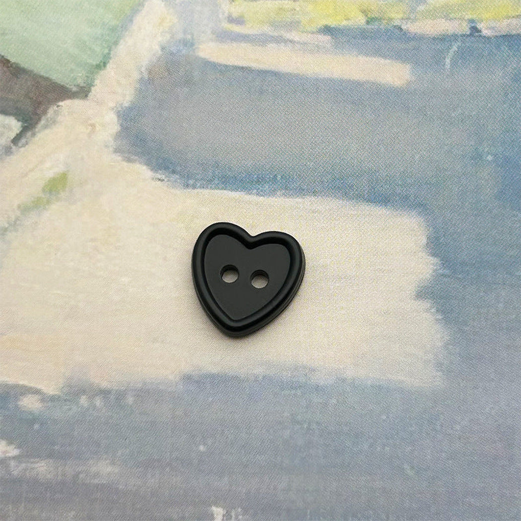 Bunli - DIY 10 Pack Heart-Shaped Two-Hole Button