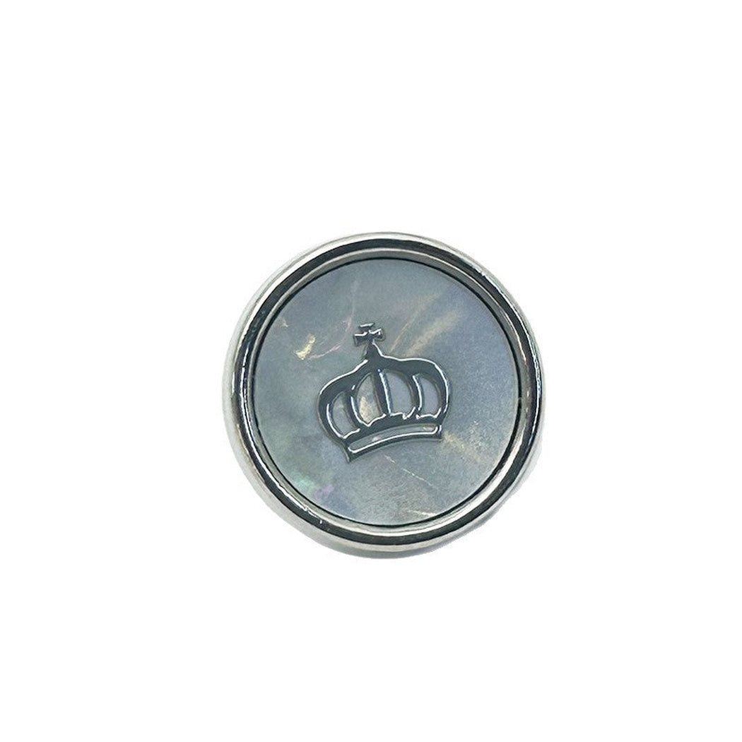 Bunli - DIY 10 Pack Crown-Motif Lustrous Shank Button