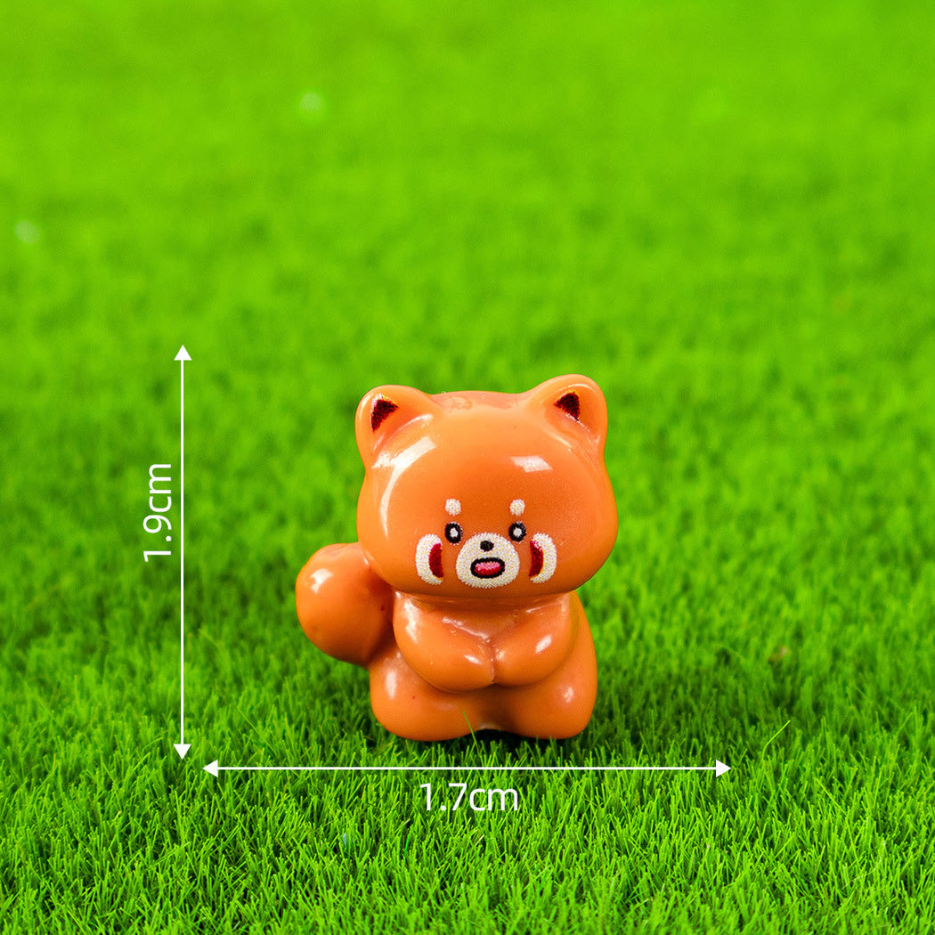 Cute raccoon miniature ornament, style view 07