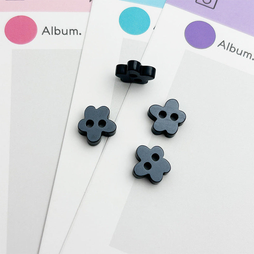 Bunli - DIY 10 Pack Rounded-Star Two-Hole Button