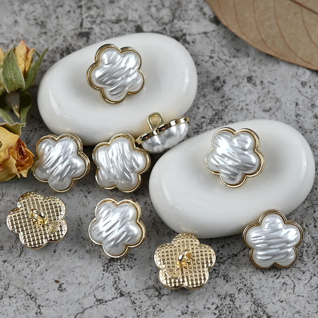 Bunli - DIY 10 Pack Sculpted Floral Shank Button