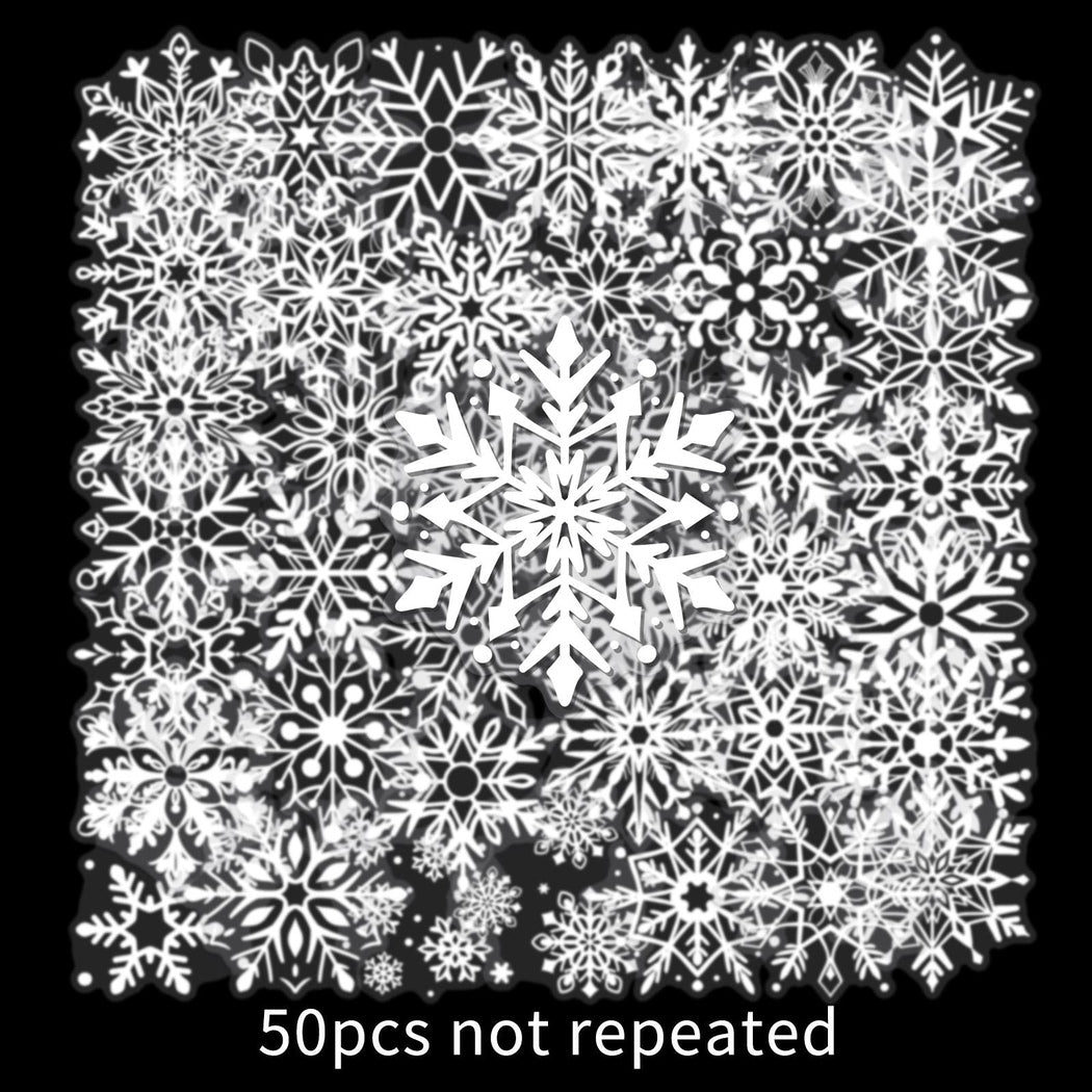 Lunira - Christmas Window Snowflake 50-Piece Sticker Pack