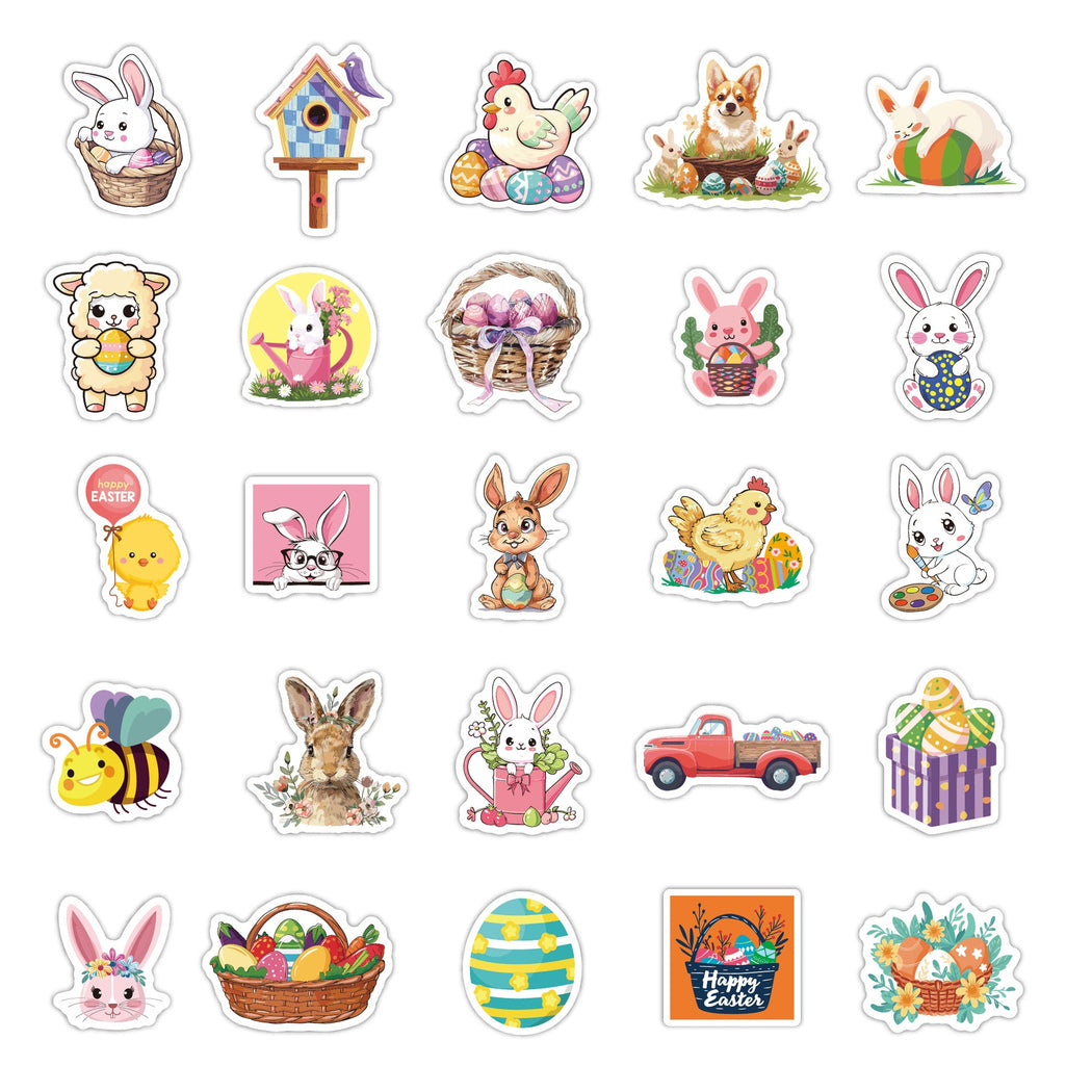 Lunira - Easter Rabbit 50-Piece Sticker Pack