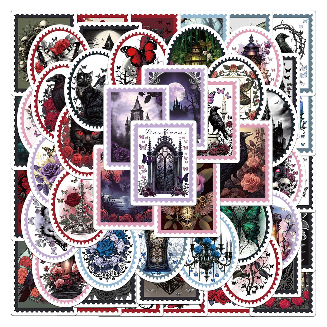 Lunira - Gothic Stamp Portrait Sticker Pack