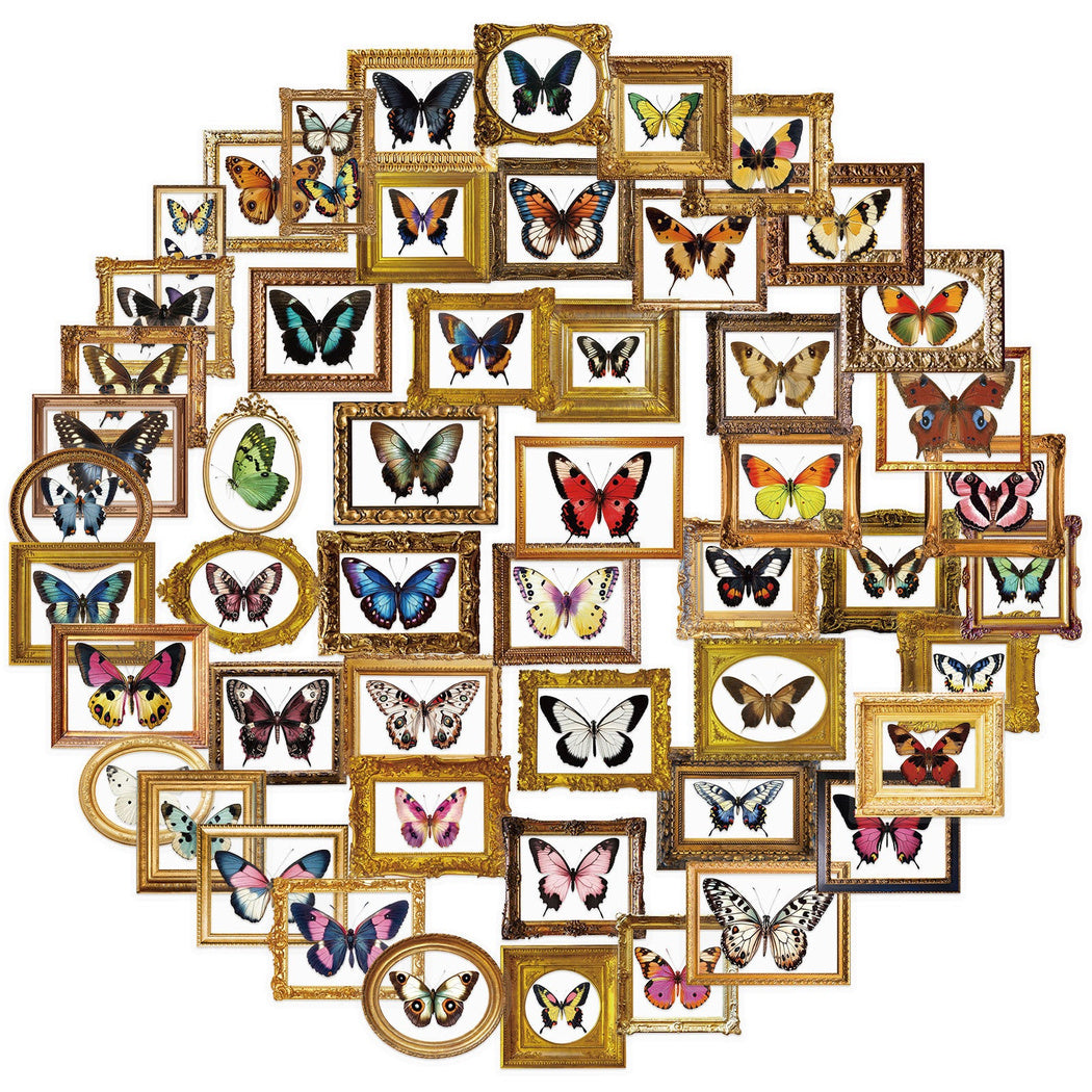 Lunira - Framed Butterfly Specimen Sticker Pack