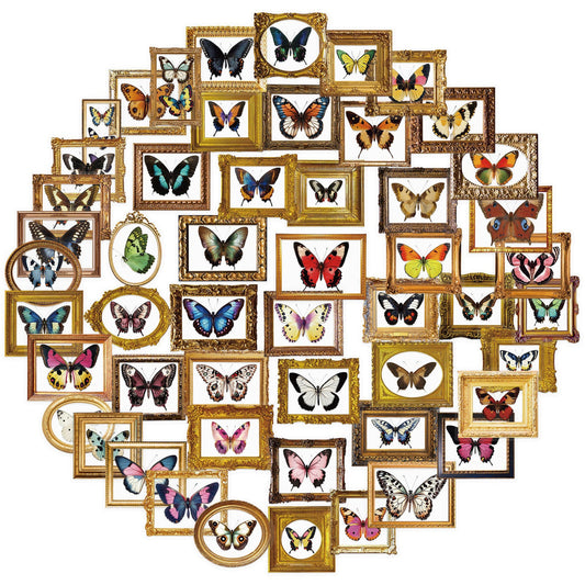 Lunira - Framed Butterfly Specimen Sticker Pack