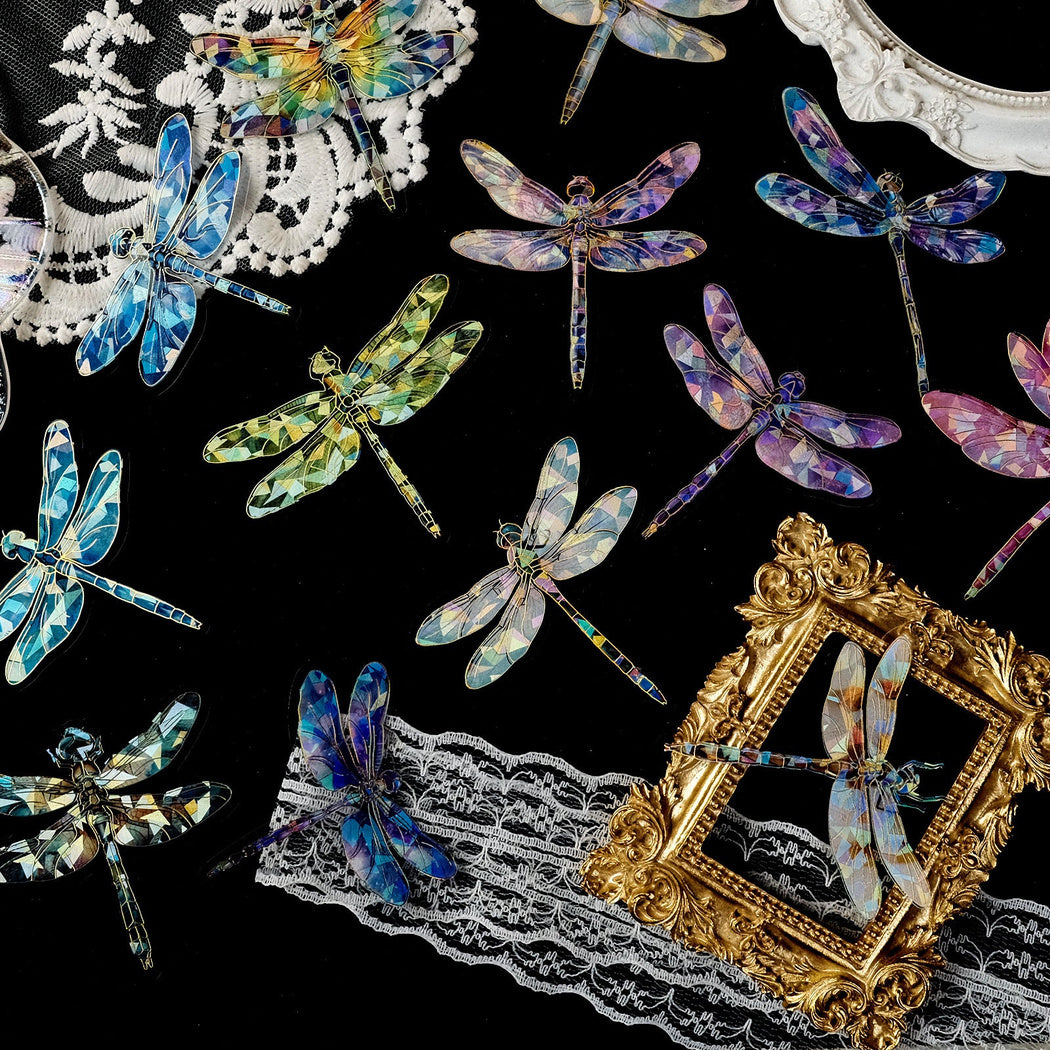 Lunira - Iridescent Dragonfly Colorful Sticker Pack