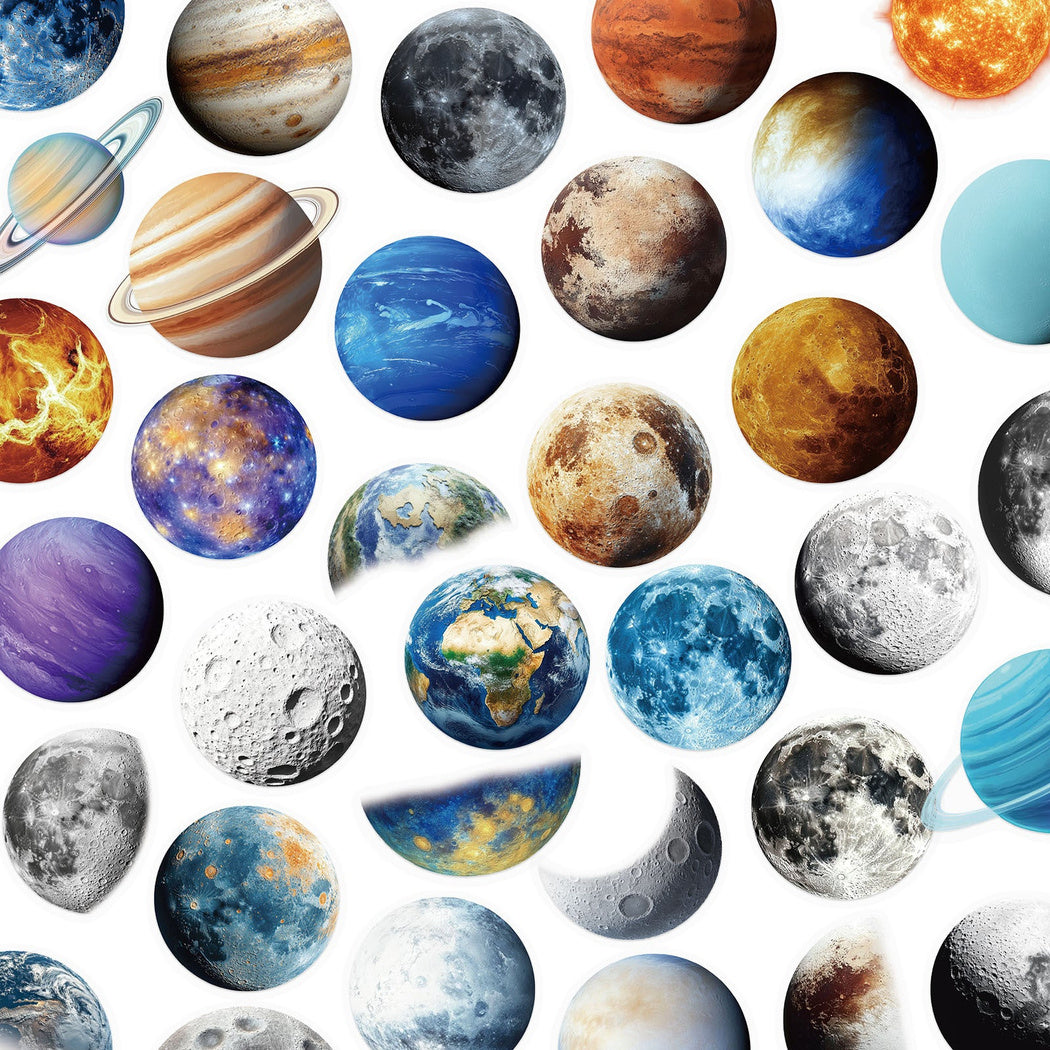 Lunira - Colorful Planet Celestial Sticker Pack