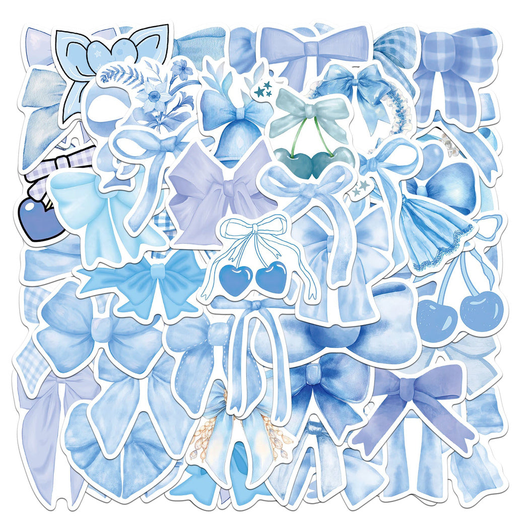 Lunira - Blue Bow Ribbon Sticker Pack