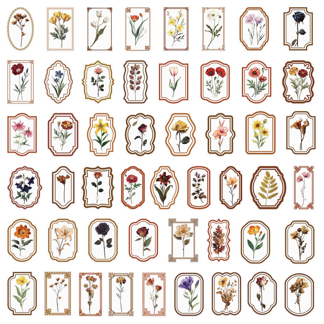 Lunira - Vintage Botanical Label Sticker Pack