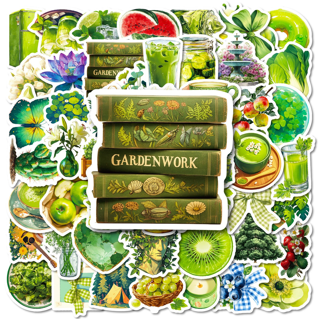 Lunira - Green Nature Food Sticker Pack - product view 1 1