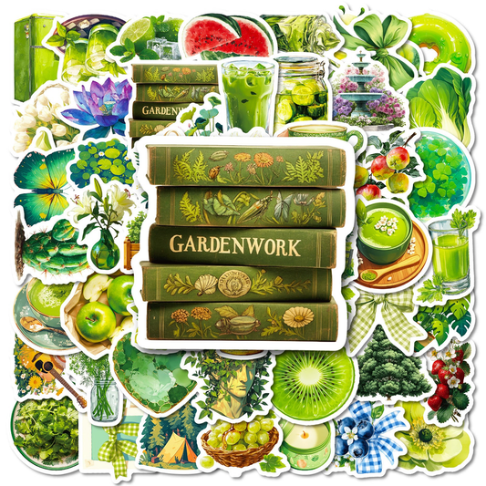 Lunira - Green Nature Food Sticker Pack - product view 1 1