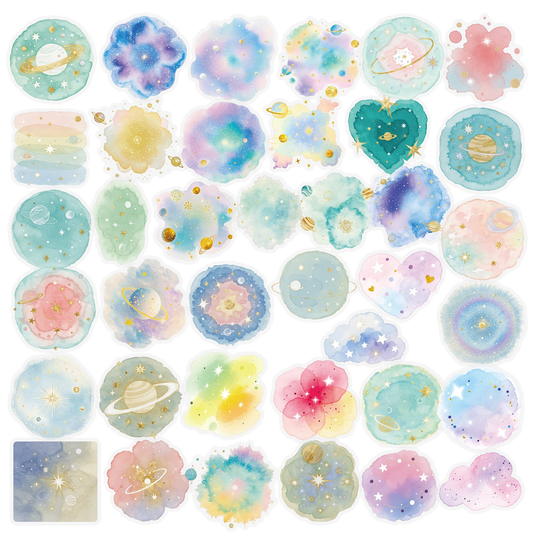 Lunira - Pastel Galaxy Planet Sticker Pack - product view 1 1