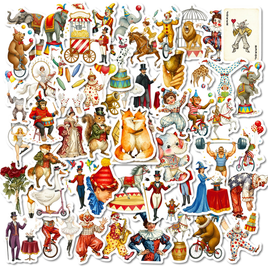 Lunira - Vintage Circus Character Sticker Pack - product view 1 1