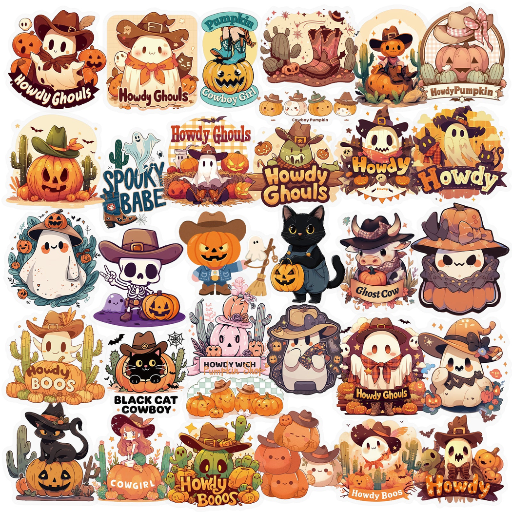 Lunira - Halloween Cowboy Character Sticker Pack - product view 1 1