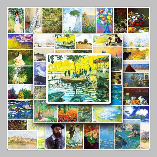 Lunira - Blue-Green Painterly Landscape Sticker Pack - product view 1 1