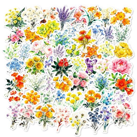 Lunira - Watercolor Wildflower Bouquet Sticker Pack - product view 1 1