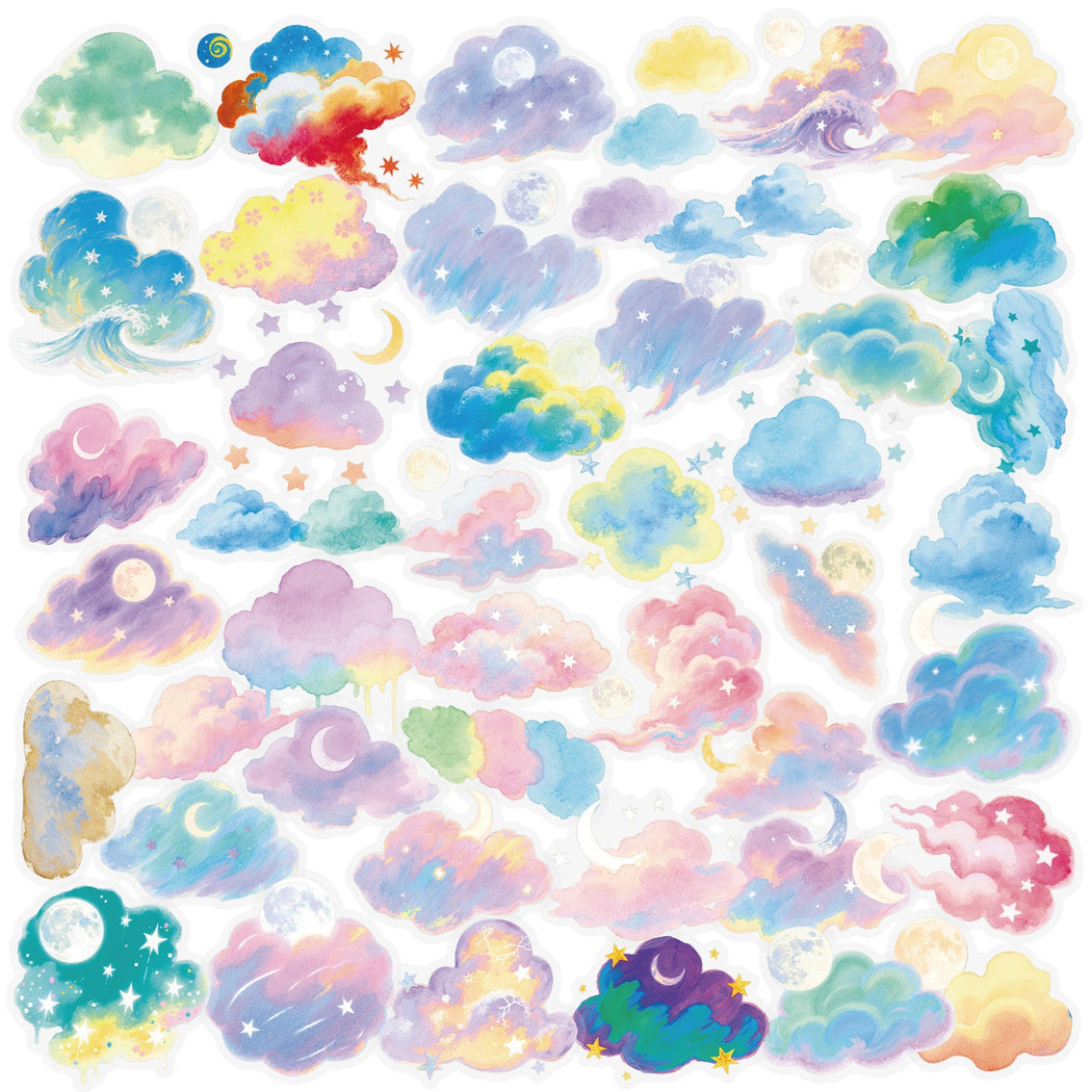 Lunira - Pastel Watercolor Cloud Sticker Pack - product view 1