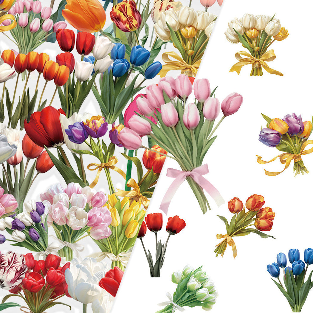 Lunira - Tulip Floral Watercolor Sticker Pack