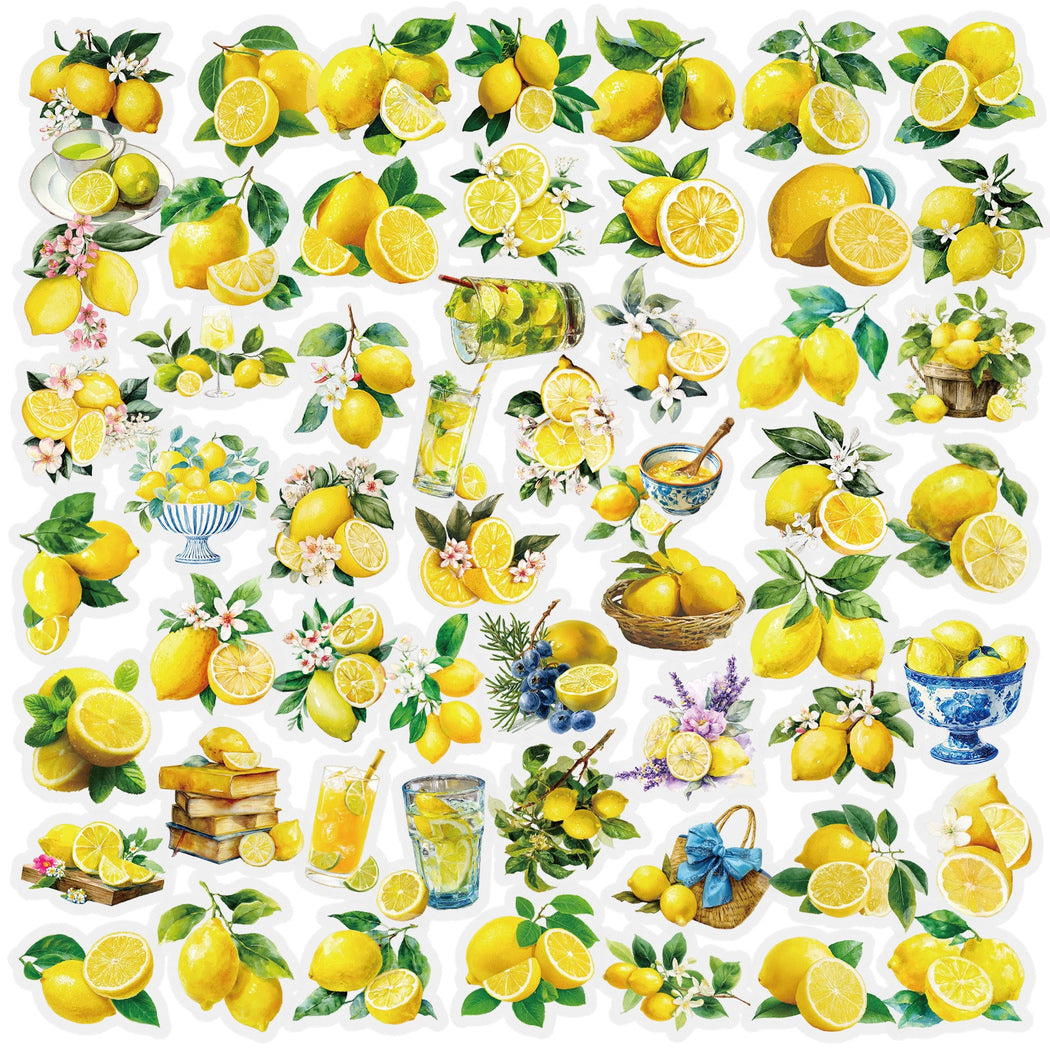 Lunira - Yellow Lemon Botanical Sticker Pack - product view 1