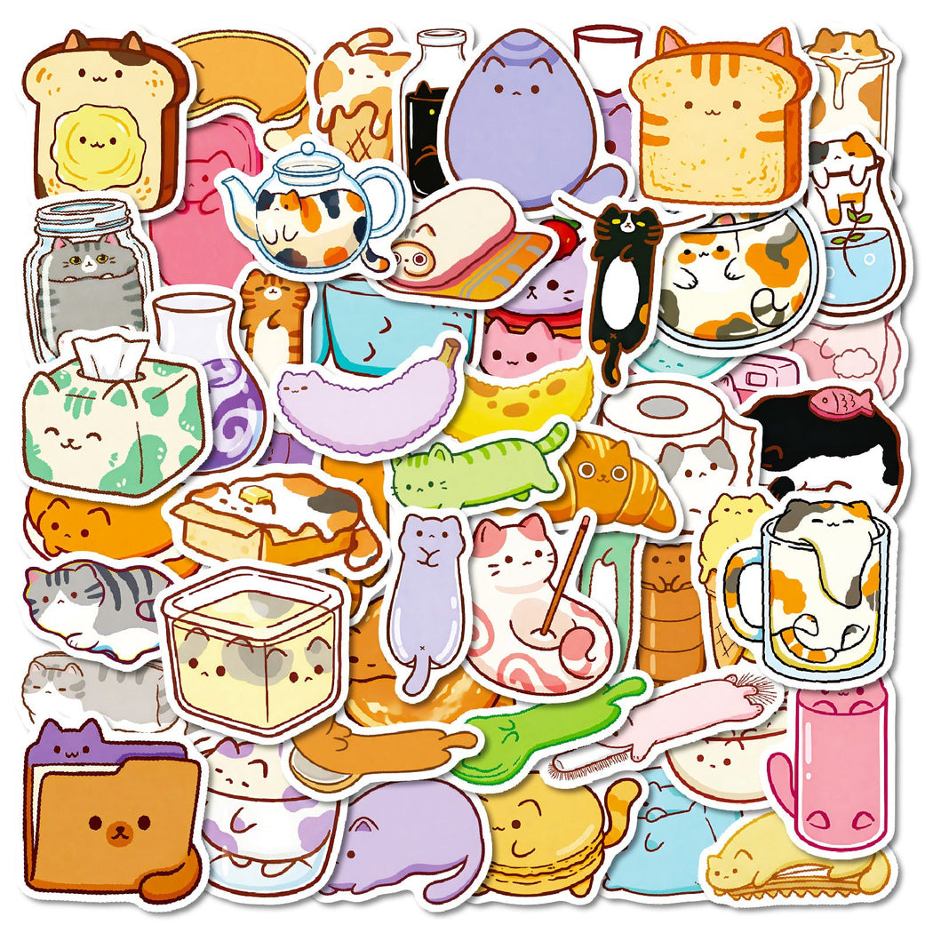 Lunira - Colorful Cat Everyday-Object Sticker Pack - product view 1