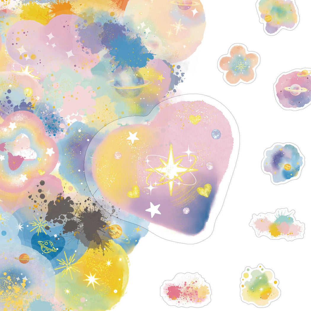 Pastel sparkle sticker assortment