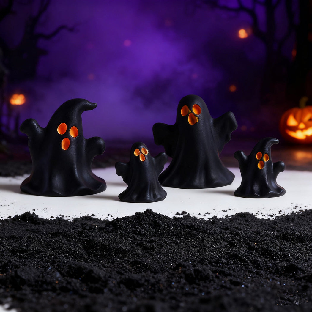 Halloween Black and White Ghost Figurine, product view 1