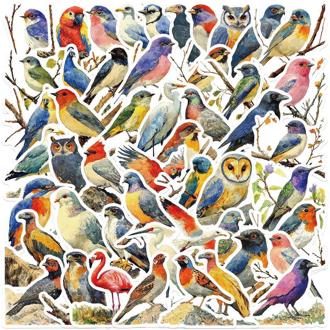 Lunira - Watercolor Exotic Bird Sticker Pack