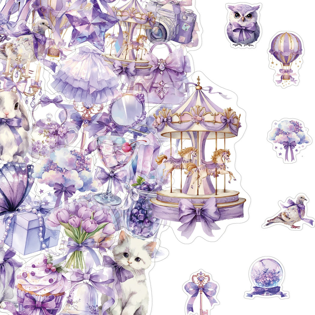Purple fantasy carousel sticker assortment